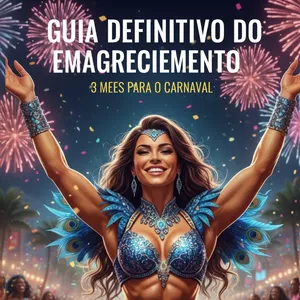 Imagem de capa para o Ebook GUIA DEFINITIVO DE EMAGRECIMENTO. 3 MESES PARA 0 CARNAVAL!