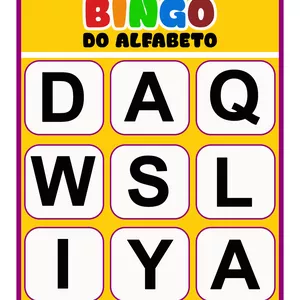 Imagem de capa para o Ebook Recurso pedagógico - Bingo do alfabeto 
