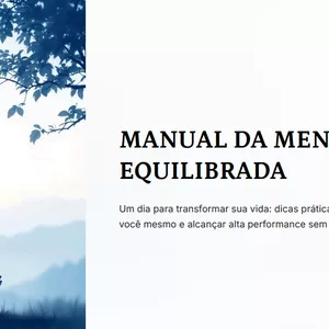 Imagem de capa para o Ebook MANUAL DA MENTE EQUILIBRADA