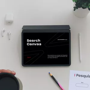 Imagem de capa para o Ebook Search Canvas - Ferramentas de Pesquisa para Designers de Id. Visual
