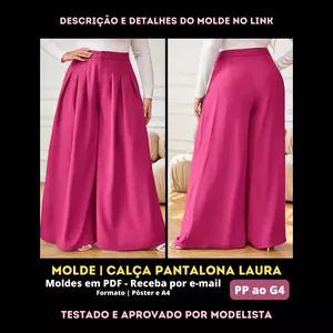 Imagem de capa para o Curso online [Molde em PDF] - Calça Pantalona Laura.
