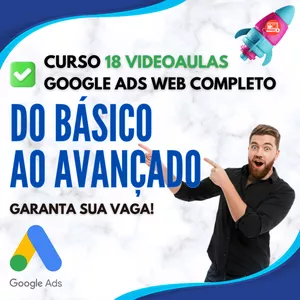 Imagem de capa para o Curso online Curso - Google Ads Web do Básico ao Avançado