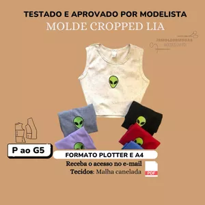 Imagem de capa para o Ebook Molde Cropped Lia