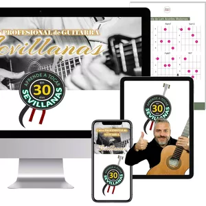 Imagen de portada para Curso online Aprende a tocar la GUITARRA (Curso de Sevillanas)