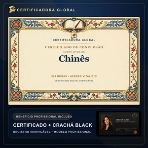 Imagem do curso 🔥 BOLSA 100% [APLICADA] - [MATRÍCULA] CURSO DE FORMAÇÃO EM CHINÊS - ACESSO VITALÍCIO - CRACHÁ BLACK + REGISTRO - CASHBACK R$ 25 - BÔNUS APOSTILA EXTRA - CG