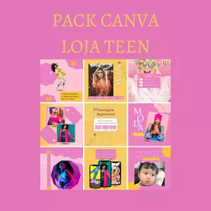 PACK CANVA LOJA TEEN por BIA TRAVASSOS