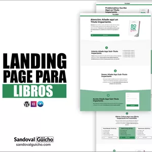 Imagem principal do produto 26-. 👉 Combo: Landing Page y Página de Ventas para Libros y E-Books - Compatibles para WordPress y Elementor.