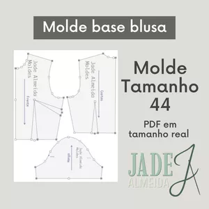 Imagem de capa para o Ebook Molde Base blusa com Manga curta -  Tamanho 44