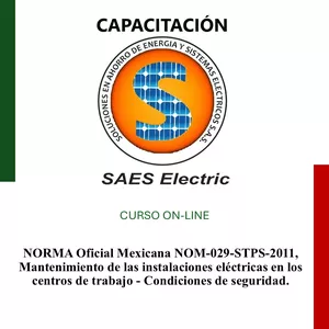 Imagen de portada para Curso online NOM-029-STPS-2011, Mantenimiento de las instalaciones eléctricas en los centros de trabajo - Condiciones de seguridad.