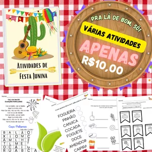 Imagem de capa para o Ebook Atividades de Alfabetização sobre Festa Junina 