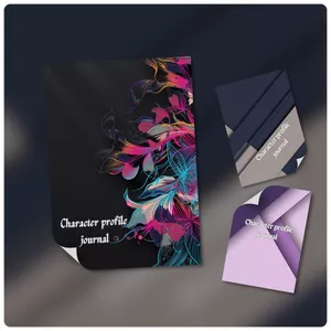 Cover image for Ebook Character Profile Journal for authors: your characters with this guided journal. 