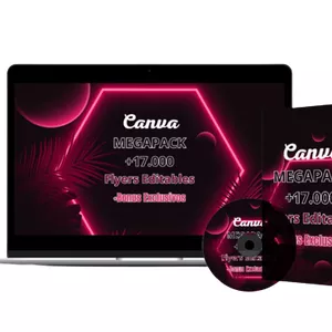 Imagen de portada para Curso online Megapack Artes Editables CANVA