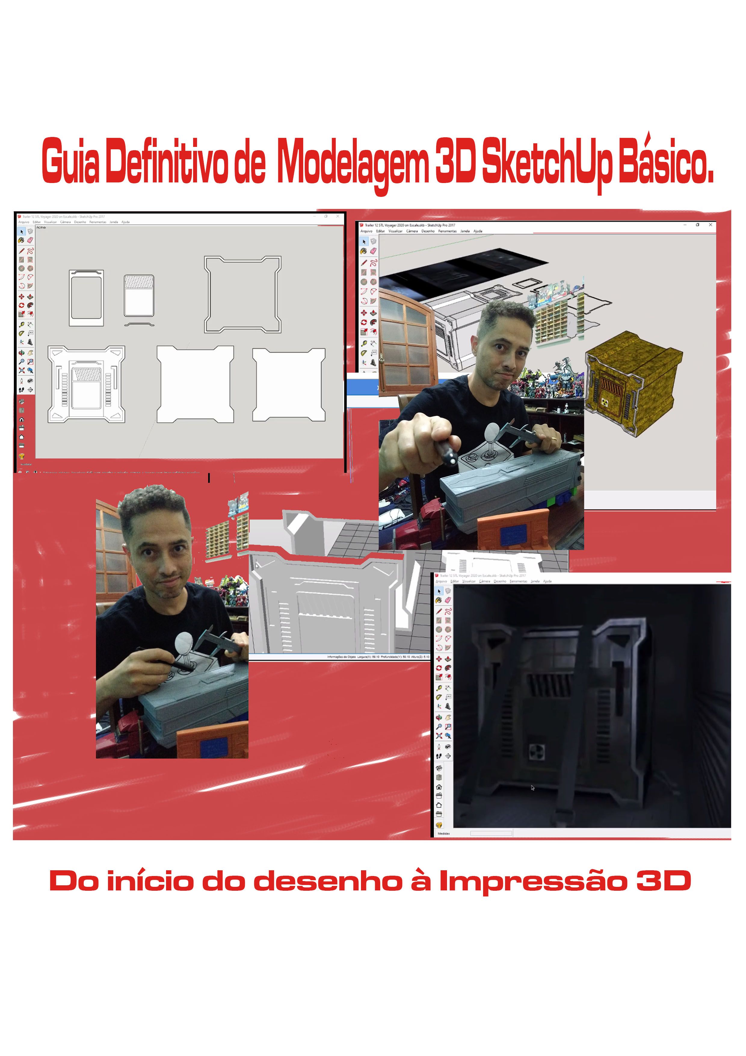 Imagem do curso Guia Definitivo de  Modelagem 3D SketchUp Básico.