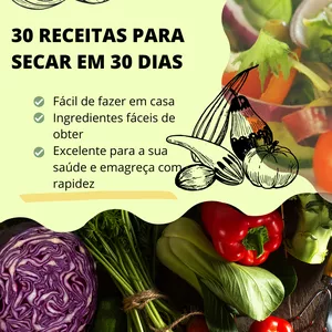 Imagem de capa para o Ebook 30 RECEITAS PARA EMAGRECER EM ATÉ 30 DIAS
