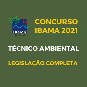 Imagem principal do produto Concurso IBAMA 2021 - Técnico Ambiental - Legislação Completa! 