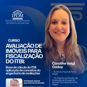 Imagem do curso Avaliação de Imóveis para fiscalização do ITBI: métodos práticos de valoração e estimativa em massa