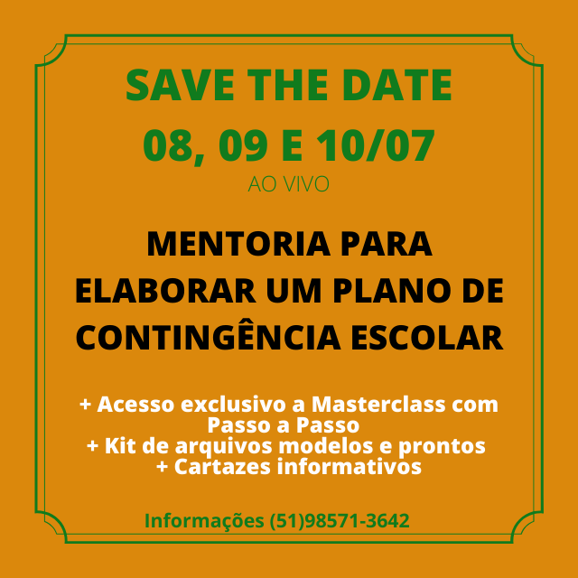 Mentoria para Elaboração de um Plano de Contigência Escolar