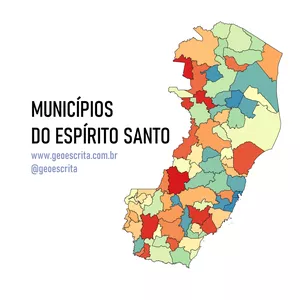 Imagem de capa para o Curso online Municípios do Espírito Santo - Mapa Editável para PowerPoint e SVG v2.0