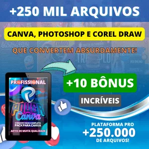 Curso Pack Canva Pro - Mais de 250 Mil Arquivos Editáveis