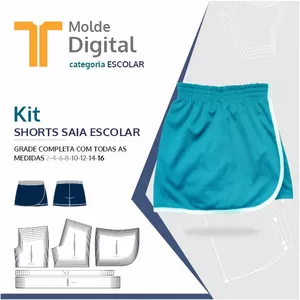 Imagem de capa para o Curso online kit molde Digital Shorts Saia Escolar