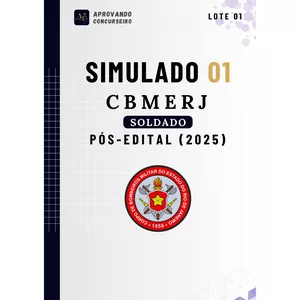 Imagem de capa para o Ebook 07 Simulados Comentados CBMERJ - Soldado (Pós edital 2025)