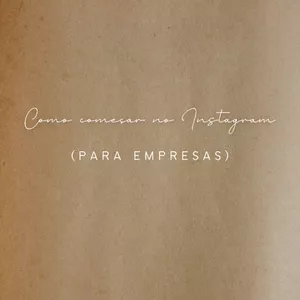 Imagem de capa para o Ebook Como começar no Instagram (para empresas)