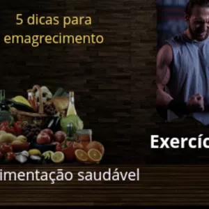 Imagem de capa para o Ebook As melhores 5 dicas para emagrecer 