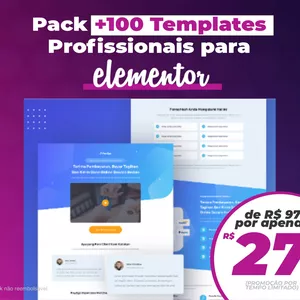 Imagem de capa para o Curso online Pack +100 Templates Profissionais para ELEMENTOR