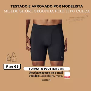 Imagem de capa para o Ebook Molde Short segunda pele tipo cueca