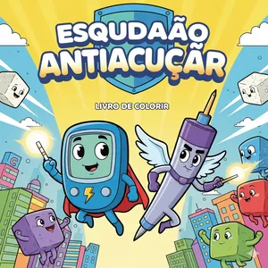 Imagem de capa para o Ebook Livro de colorir para crianças diabéticas 