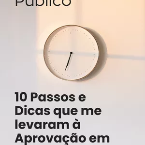 Imagem de capa para o Ebook 10 PASSOS QUE ME LEVARAM À APROVAÇÃO NO CONCURSO PÚBLICO