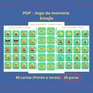 Imagem de capa para o Curso online Jogo da memória dos Emojis - PDF