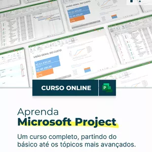 Imagem de capa para o Curso online Microsoft Project - Monitoramento e Controle do Cronograma de Obras