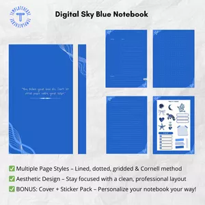 Cover image for Online course Navy Blue Digital Notebook