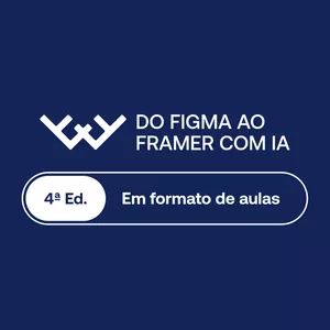 Imagem de capa para o Curso online Figma ao Framer com IA 4ª edição em formato de aulas 