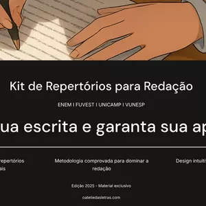 Imagem de capa para o Ebook Kit  de repertórios para sua redação