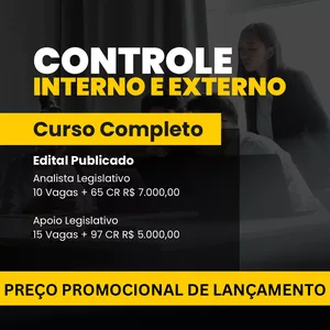 Imagem de capa para o Curso online Controle Interno e Externo para Câmara