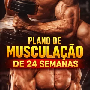 Imagem de capa para o Ebook Plano de musculação de 24 semanas