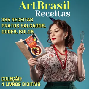 Imagem principal do produto ArtBrasil Receitas - 385 Receitas de Pratos Salgados, Doces, Bolos e mais