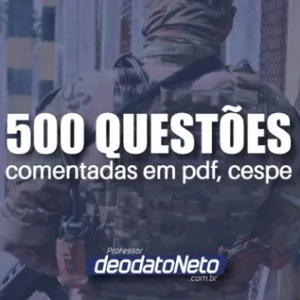 Imagem de capa para o Ebook 500 - Questões comentadas Cespe - Informática