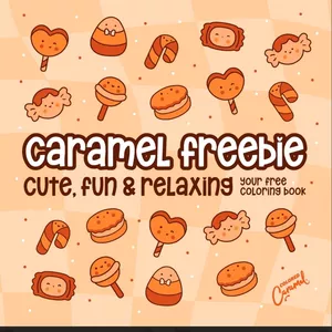 Imagem de capa para o Ebook Livro de Colorir Caramel Freebie
