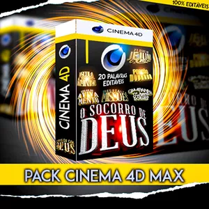 Imagem principal do produto C4D Max | Pack Palavras em 3d Editáveis 