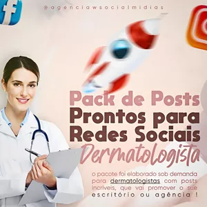 Imagem de capa para o Curso online Pack de Posts Prontos para Redes Sociais ( Dermatologista )