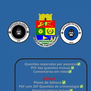 Imagem de capa para o Curso online CRIMINOLOGIA E SEGURANÇA PÚBLICA EM QUESTÕES PARA PMCE PRÉ-EDITAL