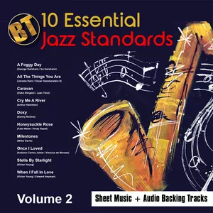 Cover image for Online course 10 Essential Jazz Standards Vol.2 - Backing Tracks + Sheet Music EBook + BONUS