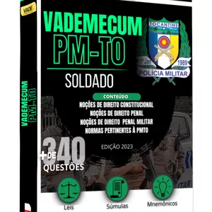 Imagem de capa para o Ebook VADEMCEUM PMTO - TEORIA &amp; QUESTÕES