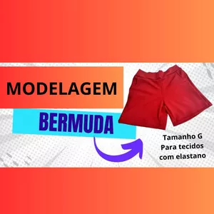 Imagem de capa para o Curso online MODELAGEM BERMUDA PIQUE EM MALHA TAMANHO G