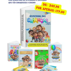 Imagem do curso 365 DEVOCIONAIS - 1 PARA CADA DIA DO ANO COM SUGESTÕES DE LOUVORES, ATIVIDADES ESCRITAS, INDIVIDUAIS E EM GRUPO, EXCELENTE PARA PAIS E PROFESSORES. - MAIS 3 SUPER BÔNUS 