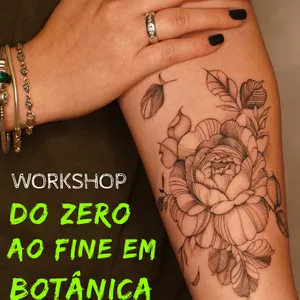 Imagem de capa para o Curso online Curso de Tatuagem - Do Zero ao Fine em Botânica