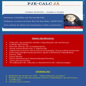 Imagem de capa para o Curso online Pje-Calc Já!